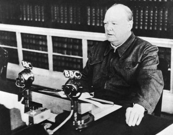 05/13/1940. The British Prime Minister Winston CHURCHILL gave the speech (on the BBC) he just delievered at the House of Commons : 